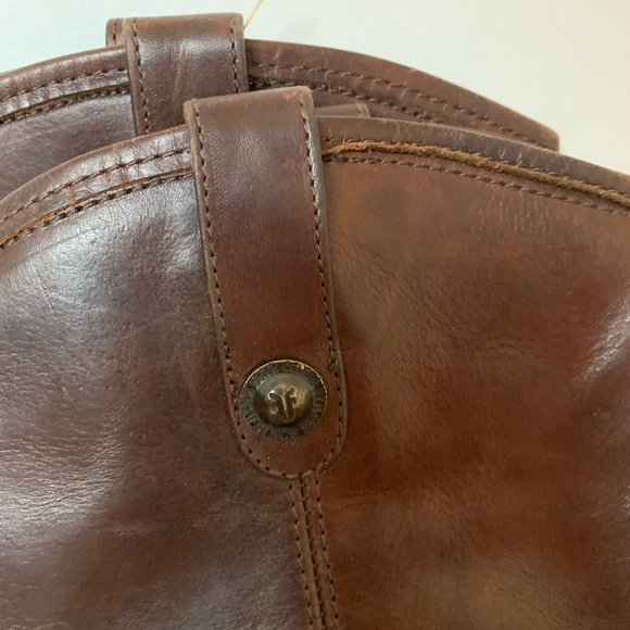 Frye Melissa Brown Leather Riding Boots Size 8 - Picture 3 of 4
